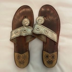 Jack Rogers Sandals - silver gold